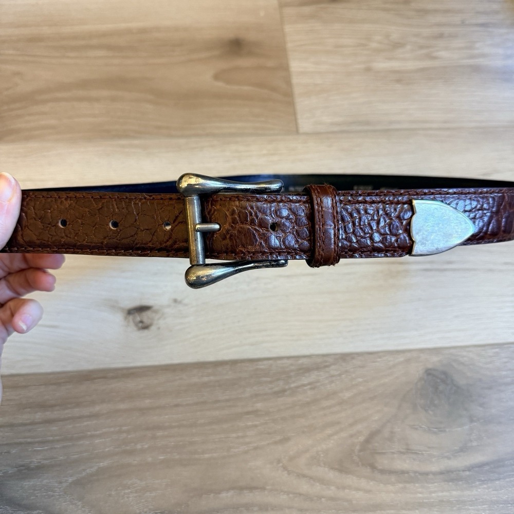 Vintage 90's Liz Claiborne Brown Leather Belt